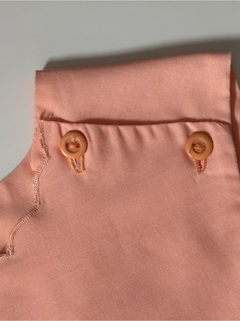 Vintage 50s 60s Pink Lamb Pinafore Dress Embroidered Scalloped Mid Century Sz - Picture 3 of 8